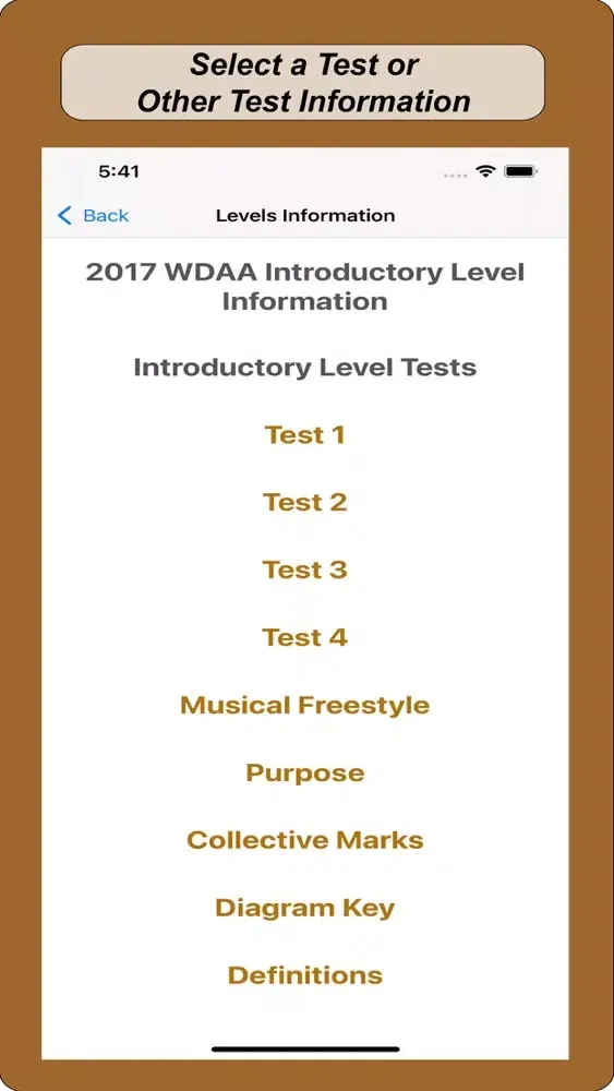 2017 WDAA Dressage Tests スクリーンショット